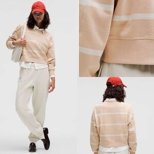 Lululemon Perfectly Oversized Cropped Crew *Stripe
